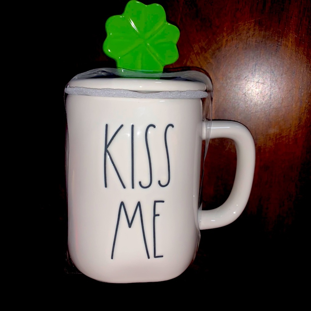 Rae Dunn mug with topper